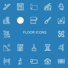 Editable 22 floor icons for web and mobile