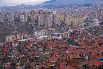 Panoramic view of Ankara city. Ankara is the capital city of Turkey 