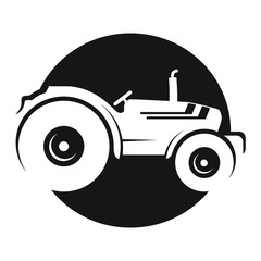 Tractor icon - black symbol isolated from background