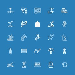 Editable 25 grow icons for web and mobile