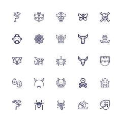 Editable 25 tattoo icons for web and mobile