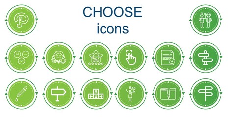 Editable 14 choose icons for web and mobile