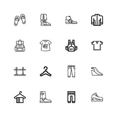 Editable 16 casual icons for web and mobile
