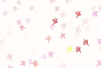 Light Pink vector natural artwork with sakura.