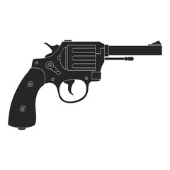 Vector monochrome icon with Revolver