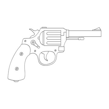 Vector monochrome icon with Revolver