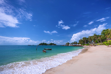Panorama beach and rock Formation Photos at Berhala island kepulauan Riau