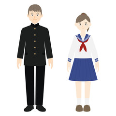 男子学生と女子学生