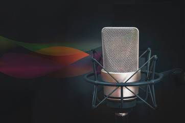 design element: background with a professional microphone