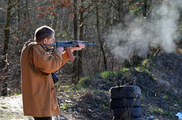 Unformal shooting range near Kiev. Former Soviet military base.Kiev Region, Ukraine