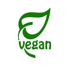 vegan icon on white background