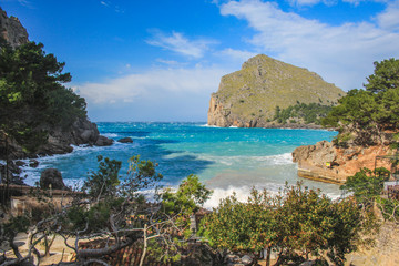 Fototapeta premium coastal view of Cala de Sa Calobra in Mallorca, Spain