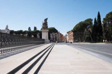 Fototapeta na wymiar Roman Forum in Rome without people