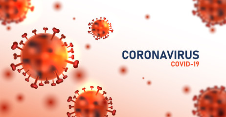 Coronavirus disease COVID-19 infection. China pathogen respiratory influenza covid virus cells.