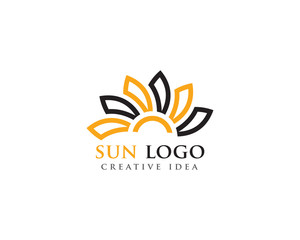Sun Logo Icon Design Vector