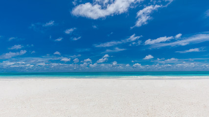 Fototapeta na wymiar Clean white sand on a blurred background sea ocean sky abstract style