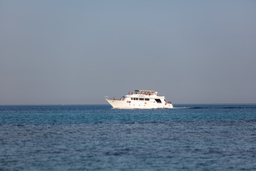 Yacht near the shore in Egypt