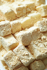 Rice cake with soy bean flour 