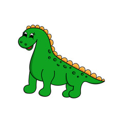 Dinosaur. Doodle icon. Drawing by hand. Vector illustration.