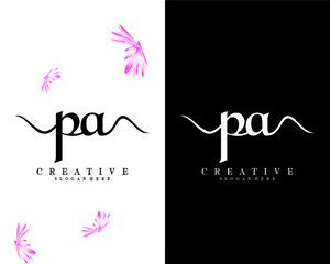 creative simple pa, ap logo template vector