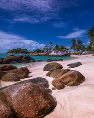 Panorama beach and rock Formation Photos at Berhala island kepulauan Riau