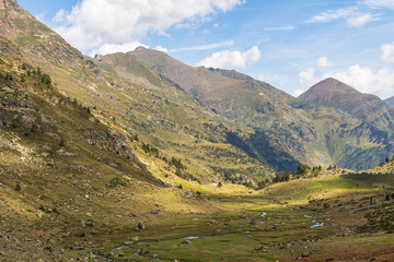 Panoramic view of the Arcalis valley, Ordino, Andorra