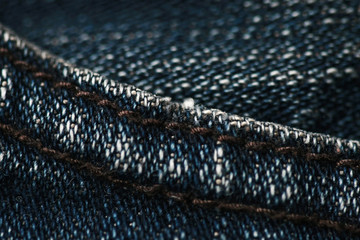 Jeans denim texture close up , focus only one point , soft blured background wallpaper
