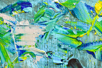 Abstract art, colorful oil paintings on canvas are beautiful, modern art Contemporary art. 