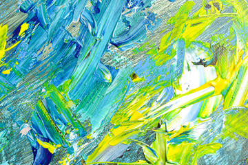 Abstract art, colorful oil paintings on canvas are beautiful, modern art Contemporary art. 