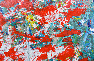 Abstract art, colorful oil paintings on canvas are beautiful, modern art Contemporary art. 