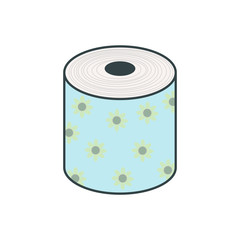 toilet paper roll. Illustration on a white background.