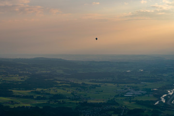 Sunrise hike at Immenstadt in Allgau to the summit of Mittag