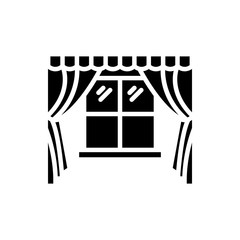 Curtain vector icon Glyph Illustration