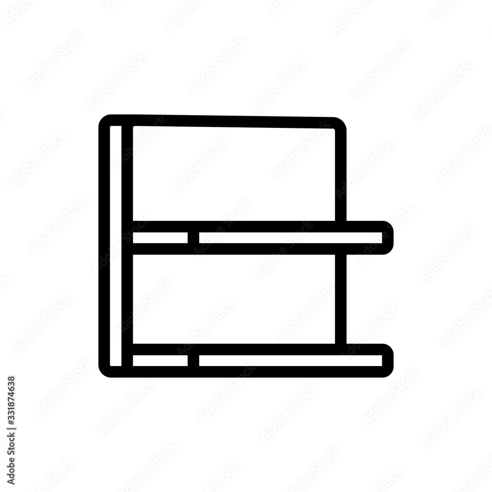 Poster showcase shelf icon vector. showcase shelf sign. isolated contour symbol illustration