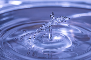 blue water drop splash