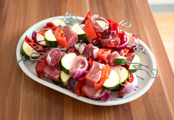 Souflaki, Fleischspieße, Schaschlik grillen