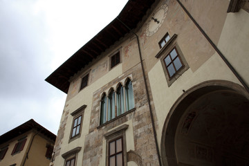 Pisa (PI), Italy - June 10, 2017: View of a palace in Cavalieri square, Pisa, Tuscany, Italy, Europe