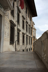 Pisa (PI), Italy - June 10, 2017: View of a palace in Cavalieri square, Pisa, Tuscany, Italy, EuropePisa, Tuscany, Italy, Europe