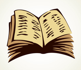 Open book. Vector doodle symbol