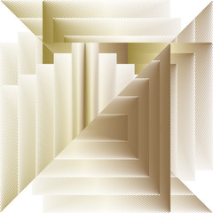 Abstract gold and white light background, halftone lines dynamic pattern, vector modern design texture.