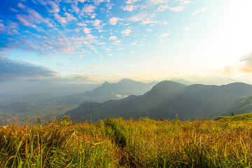 Fototapeta premium Mountain valley during sunrise. Natural summer landscape,Mountain, Landscape - Scenery, Nature, Scenics - Nature