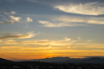 Fototapeta premium sunset in the mountains