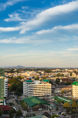 aerial view of the city 