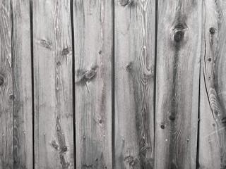 Wooden background. Texture, the surface of the old boards from natural wood with different shades of white, gray, blue, color. The top view. Close-up. 