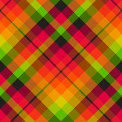 Seamless pattern in great festive bright pink, red, yellow, green, orange and black  colors for plaid, fabric, textile, clothes, tablecloth and other things. Vector image. 2