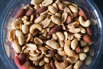 mixed nuts in a bowl