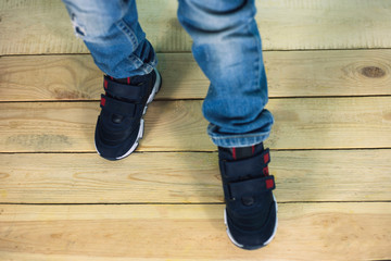 Fashion shoes on kid's feet