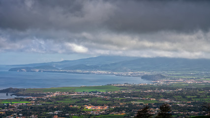 coast of the Atlantic Ocean on the island of San Miguel, Azores, Portugal