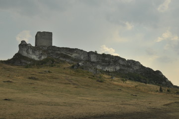 Fototapeta na wymiar Castle in Olsztyn. Poland. Walls, towers and the ruins of the royal castle.
