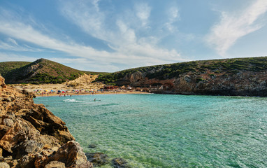 Fototapeta na wymiar Cala Domestica beach, Buggerru, Sardinia, Italy
